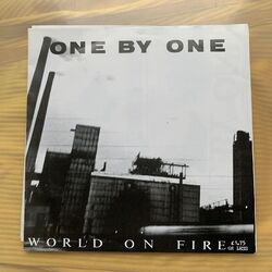 One By One World On Fire Original 1991 UK 7" EP mit Hülle Hardcore Punk