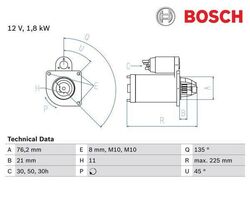 Starter BOSCH 0986022581 für BMW 3er 3er Touring 5er