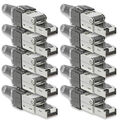 Netzwerkstecker Cat7 CAT 7 RJ45 Stecker 10x Steckverbinder werkzeuglos geschirmt