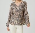 Damen Bluse mit Chiffoneinsatz "leopard/braun" Gr. 40 UVP: 79,99 € 7.2350