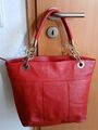 TH Tommy Hilfiger Tasche / Shopper aus Echt-Leder rot