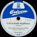 O DU SCHÖNER WESTERWALD GERMAN WW2 MARSCH RARE WWII 78rpm EX WESTERWALD-LIED