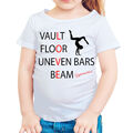 Mädchen Gymnastik Kinder T-Shirt Silhouette Design für Gymnastikliebhaber Sport #T490