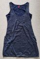 QS by s. Oliver Sommer Strand Kleid ärmellos Gr. 40 dunkel blau weiß gemustert
