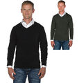 Ugholin Herren Pullover 2 in 1 mit Weiß Hemd Einsatz 