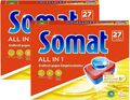 2x Somat 7 All in 1 Spülmittel, Geschirrspülmittel, 27 Waschladungen