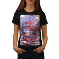 Wellcoda City Big Daddy Flagge USA Urban Damen-T-Shirt