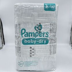 Pampers Baby-Dry Windeln Größe 3 (6–10 kg), 222 Babywindeln, 1 Monatspackung, bi
