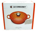 Le Creuset Gusseisen Rund Signature Marmita - 24 cm vulkanische Farbe - Orange ✅