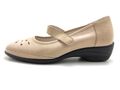 Semler Damen Halbschuh Slipper Comfortschuh Beige Gr. 37,5 (UK 4,5)