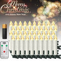 10-50x LED Warm Weihnachtskerzen Kabellose Christbaumkerzen mit Timer & Batterie