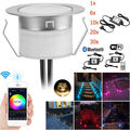 Ø45mm RGB/RGBW WIFI Bluetooth LED Einbaustrahler Außen Terrasse Beleuchtung Spot