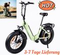 NEW E-Bike,20"4,0 Fat Tire Elektrofahrrad E-Fahrrad klapprad 250W 7 Gängen MYATU