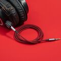 Black Red Audio Cable For Audio Technica ATH M50x M40x M70x M60X Headphone