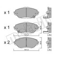 1x ORIGINAL® Metelli 22-1088-0 Bremsbelagsatz, Scheibenbremse Vorne, inkl.