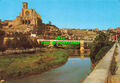 L220565 Manresa. Barcelona. La SEO und Brücke über den Cardoner River. Fotofarbe Ver