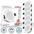 6x LED Bad Einbauleuchten Set Einbaustrahler flach 230V IP44 Deckenspots weiß 4W