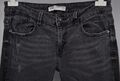 Zara Jeans Skinny grau Stretch used Look distressed 38 S 36