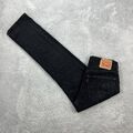 Levis 505 Herren Jeans Hose W31 L34 schwarz Regular Fit Straight Vintage Retro