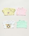 4 T-Shirts Gr. 104 – 2x Zara pastell Leopard Tops Mädchen Jungen Pack Set