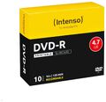 Intenso DVD-R Rohlinge 4,7GB 10er Slimcase printable Schreibgeschwindigkeit 16x