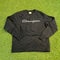 Champion Pullover Schwarz Sweatshirt Damen Herren Langarm Größe S