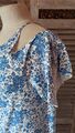 Kleid Damen Romeo Pour Juliette Paris R111J Gr. 44 Weiss Blumen Blau Frankreich