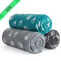 3er Set Tierdecke eco-line aus 100% recyceltem Fleece grau dunkelgrau türkis