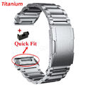 Quickfit Titan Metall Edelstahl Armband für Garmin Fenix 7 7X 6 6X Pro 5 5X Plus