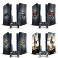 JUSTICE LEAGUE MOVIE LOGO & CHARACTER ART SKIN SONY PS5 SLIM DISC EDITION BUNDLE