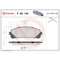 1x ORIGINAL® Brembo P 83 145 Bremsbelagsatz, Scheibenbremse Vorne, exkl.