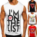 Tank Top Tanktop T-Shirt Tee Achselshirt Muskelshirt Motiv Herren Mix BOLF Print