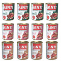 12x400g Rinti mit Hirsch, Kalb, Lamm getreidefrei Nassfutter adulte Hunde