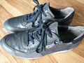 Paul Green Sneaker Damen, Leder, Grau, metallic, Gr. 6, neuwertig