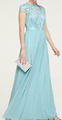 Heine Abendkleid mit Spitze u. Pailletten hellblau Gr. 42   169,90€