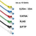 Kabel CAT 6a LAN Netzwerkkabel Patch kabel Rj45 Ethernet Stecker S/FTP 25cm-15m 