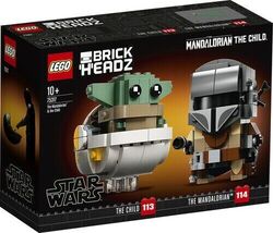 LEGO BrickHeadz 75317 Star Wars Der Mandalorianer und das Kind AUFGEBAUT