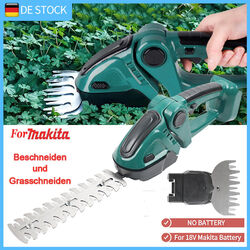 2 in1 Akku Heckenschere Strauchschere Gartenscheren Rasenschere Für Makita Akku