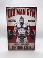 Blechschild Old Man Gym 20x30cm Nostalgie Retro Reklame Vintage Geschenk Deko