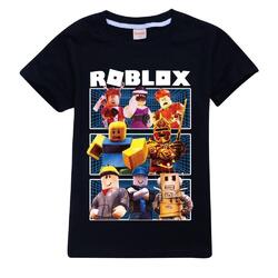 Kind  Jungen Mädchen Roblox Druck Kurzarm T-Shirt Sommer Casual Unisex Tee