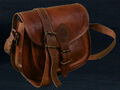 Handgefertigte braune Damen-Kuriertasche aus Leder im Vintage-Look Kuriertasc...