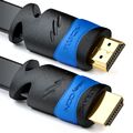 deleyCON 5m Flaches HDMI Kabel UHD 4K HDR 3D 1080p 2160p ARC Full HD - Schwarz