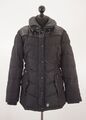 Khujo Damen Winterjacke Jacke M schwarz uni gefüttert Kragen A1321