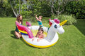 Intex Einhorn Pool Planschbecken Mystic Unicorn Spray Schwimmbecken 272 x 193cm 