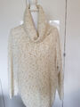 pullover/ warm/ rollkragen/ weich fallend/ naturfarben mit goldfaden/ in gr. XL