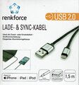 Renkforce Apple Lightning Anschlusskabel für Apple iPod/iPad/iPhone 1,5 m - A22