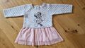 Langarm Winter Kleid Pullover / Rock Minnie Mouse Gr 74/80 Grau/Rosa