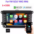 7" Apple Carplay Android 13 Autoradio GPS Navi Für VW GOLF 5 6 MK5 MK6 Polo 