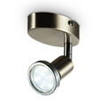 LED Wandlampe Deckenleuchte Spot Nickel 3W GU10 250lm warmweiß dreh- schwenkbar