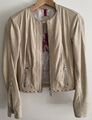 lederjacke damen echtleder Lamm Nappa Gr. 36 in beige